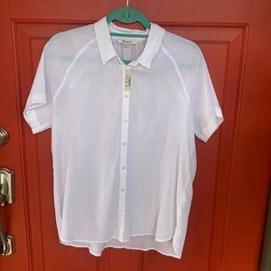 MADEWELL crinkle cotton blouse Size M